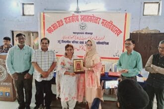 JRF एवं NET छात्राओं को सम्मानित किया गया